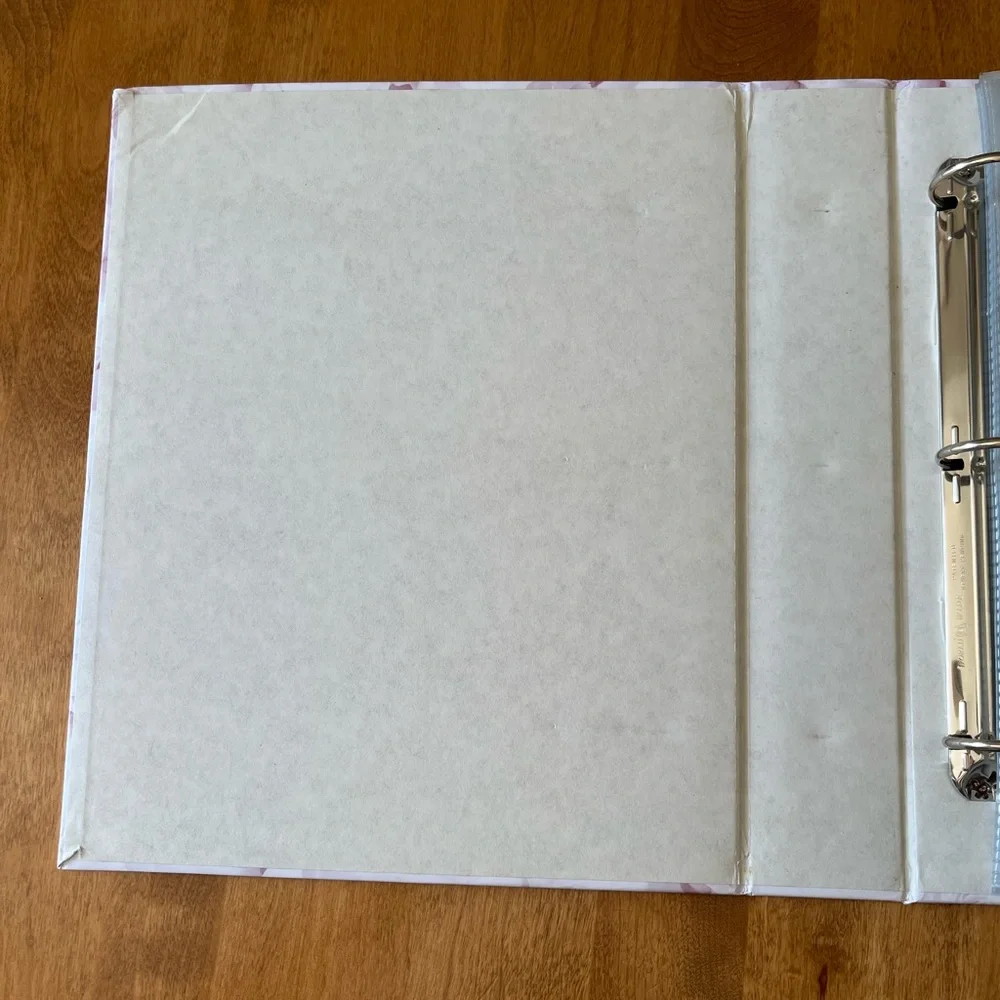 Floral 3 Ring Photo Album with Pink and White Roses
